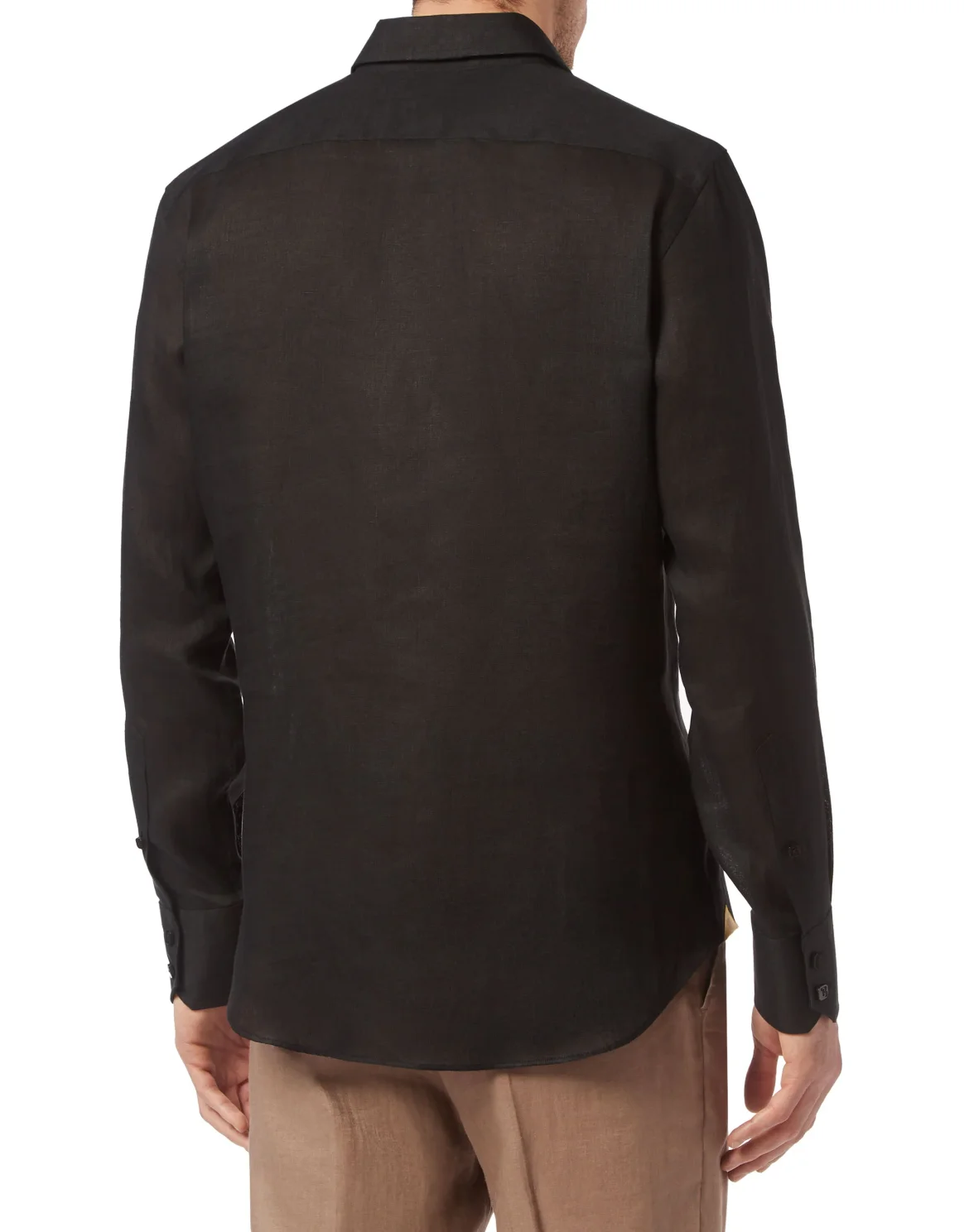 Linen Shirt Silver Cut LS, цвет: Черный
