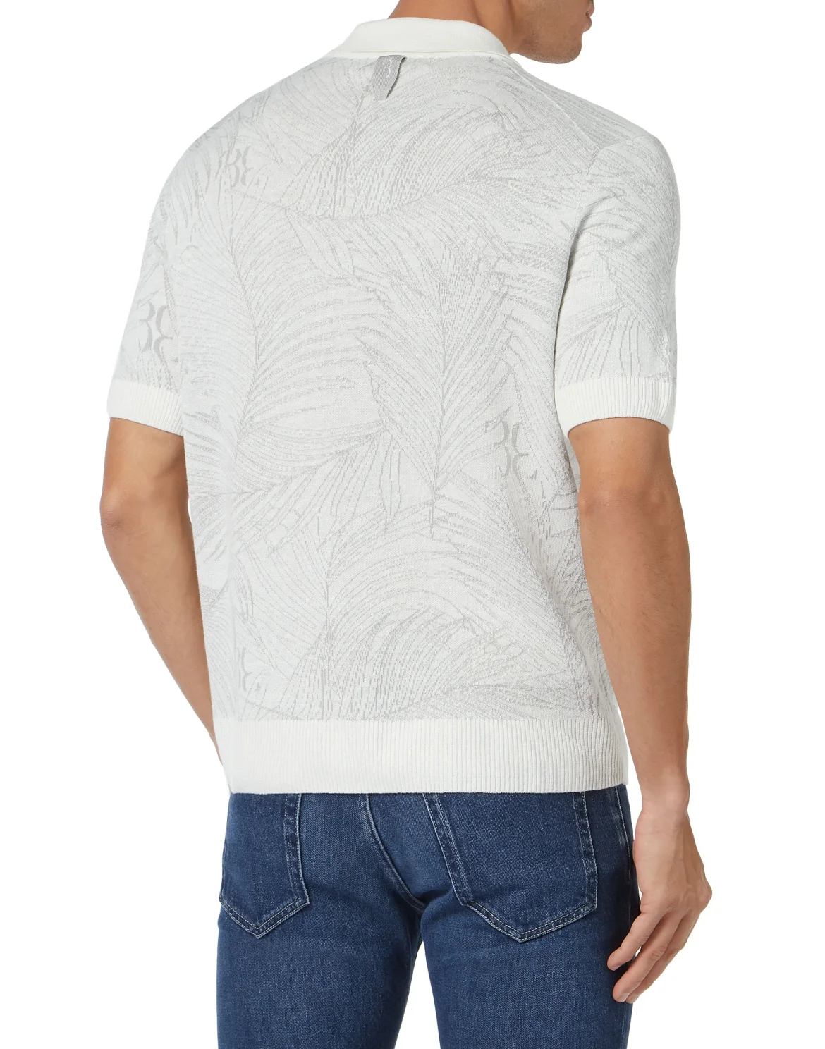 Silk & Lino Zipped Polo Shirt SS, цвет: Белый