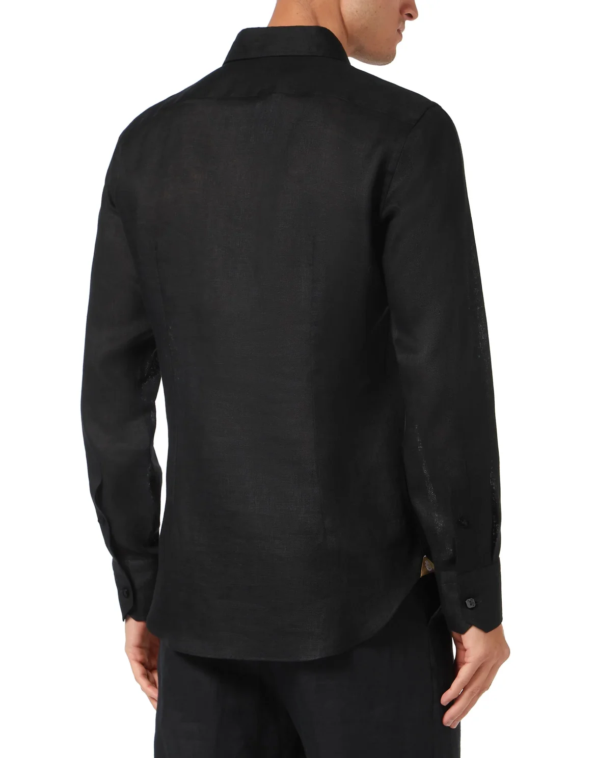 Linen Shirt Silver Cut LS, цвет: Черный
