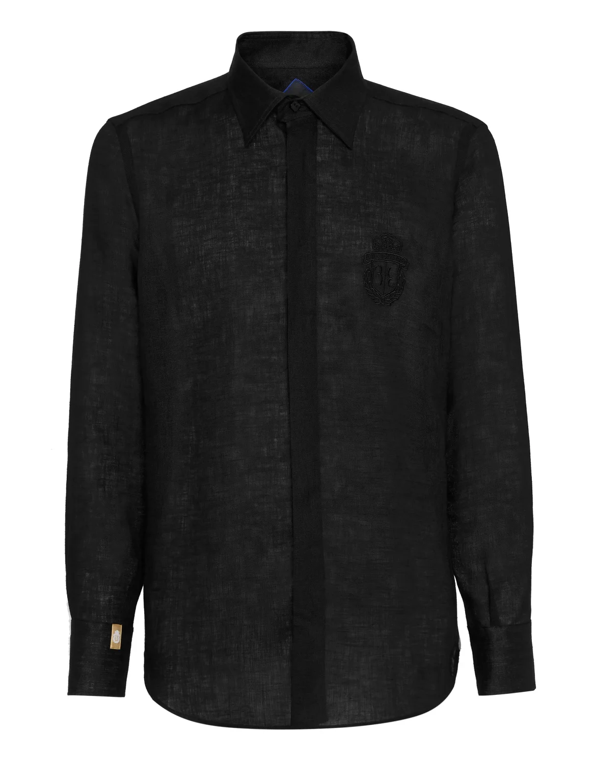 Linen Shirt Silver Cut LS, цвет: Черный