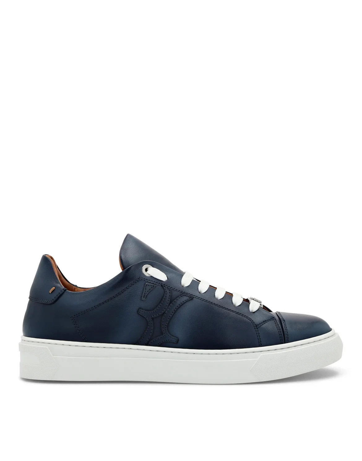 Leather Lo-Top Sneakers, цвет: Синий