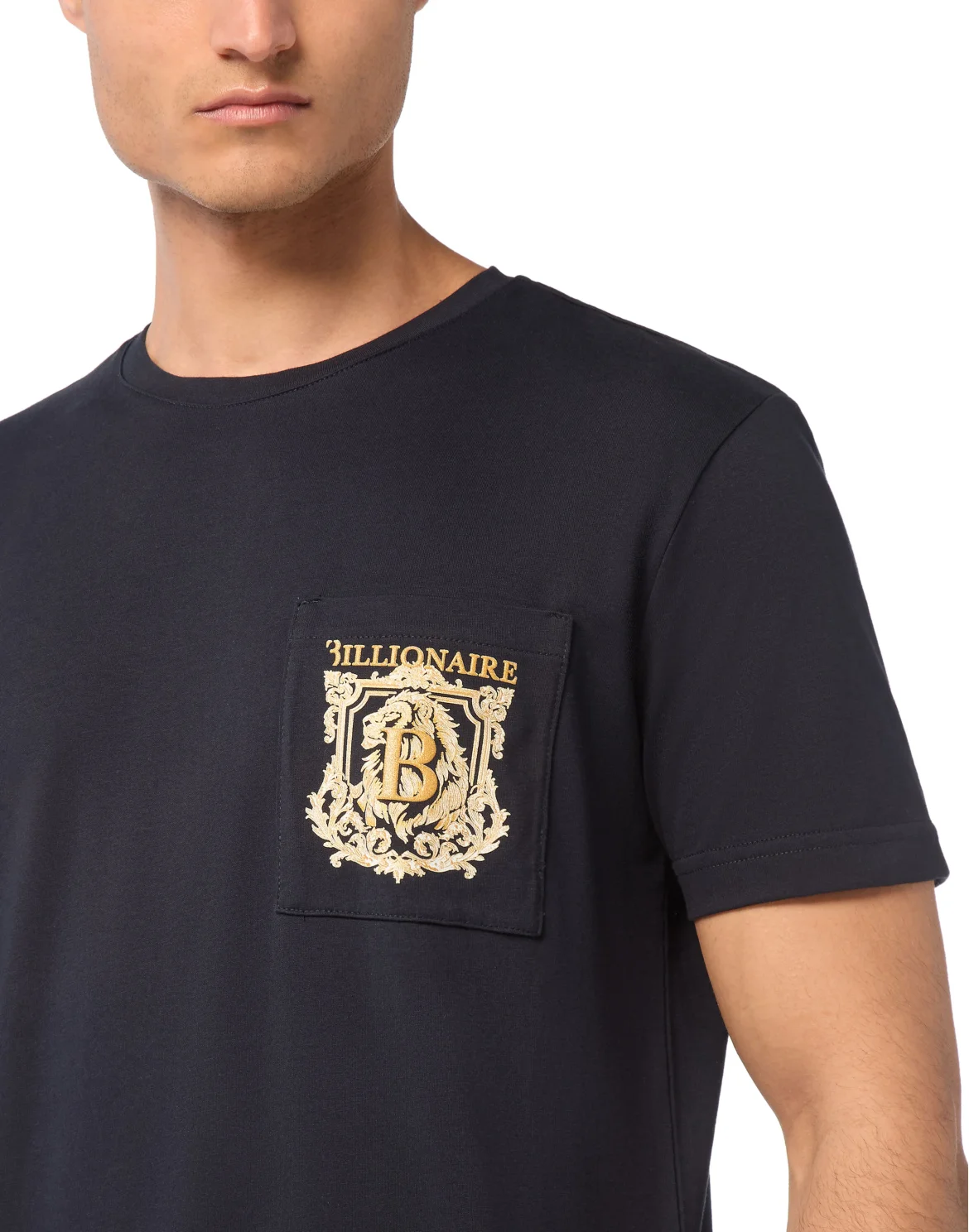 T-Shirt Round Neck SS Pocket Lion, цвет: Синий