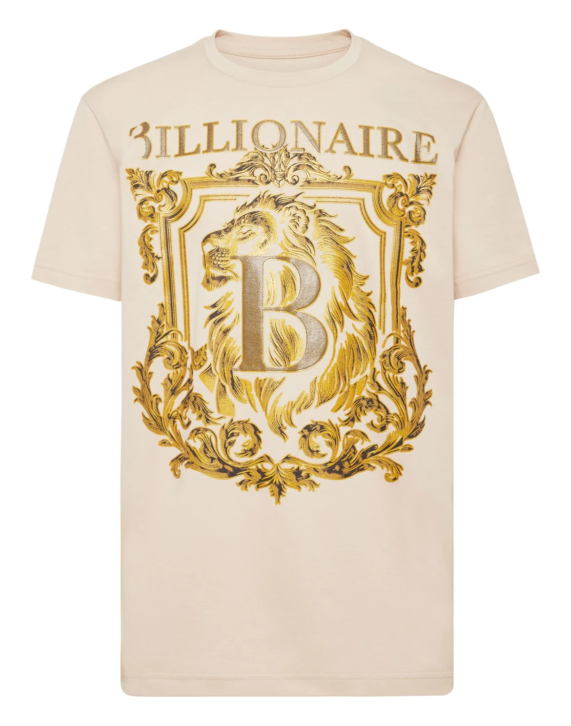 T-Shirt Round Neck SS Lion B Frame, цвет: Бежевый
