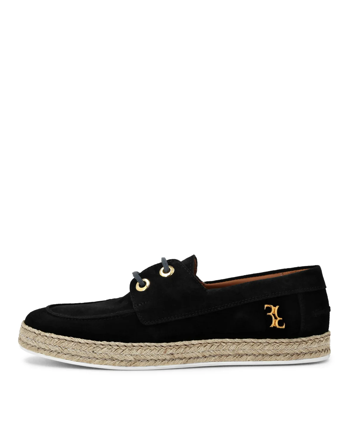 Suade Loafers Rafia, цвет: Черный