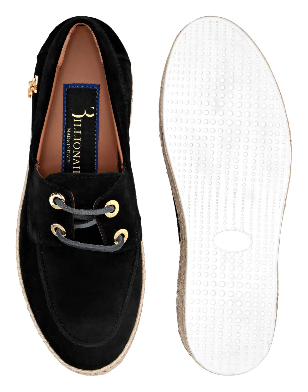 Suade Loafers Rafia, цвет: Черный