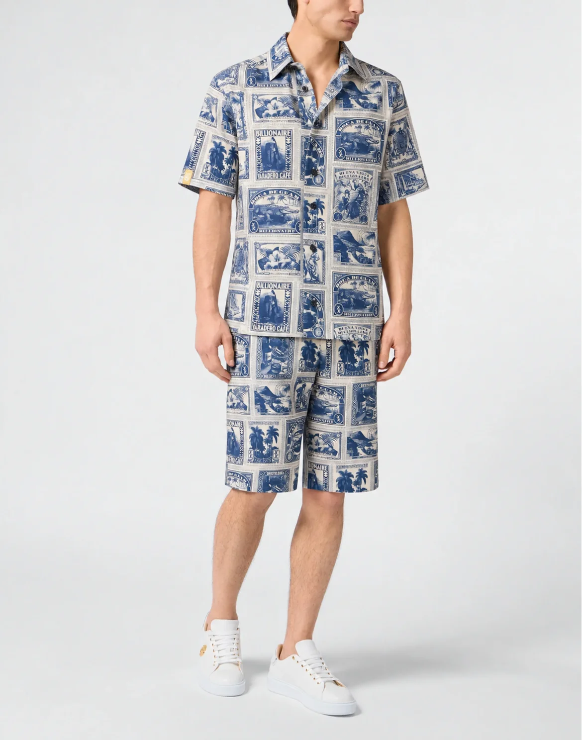 Bowling Shirt Stamps All-Over, цвет: Синий