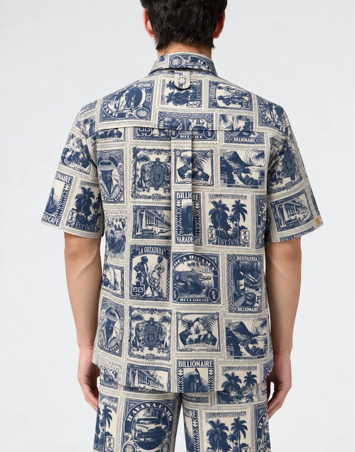 Bowling Shirt Stamps All-Over, цвет: Синий