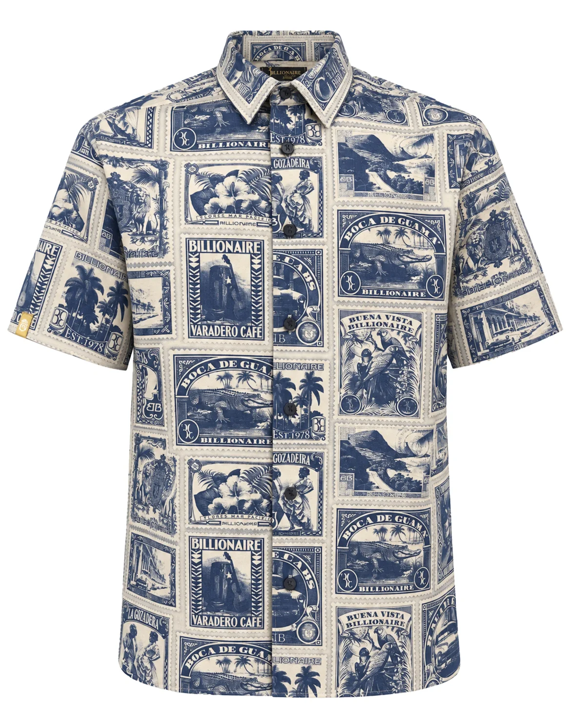 Bowling Shirt Stamps All-Over, цвет: Синий