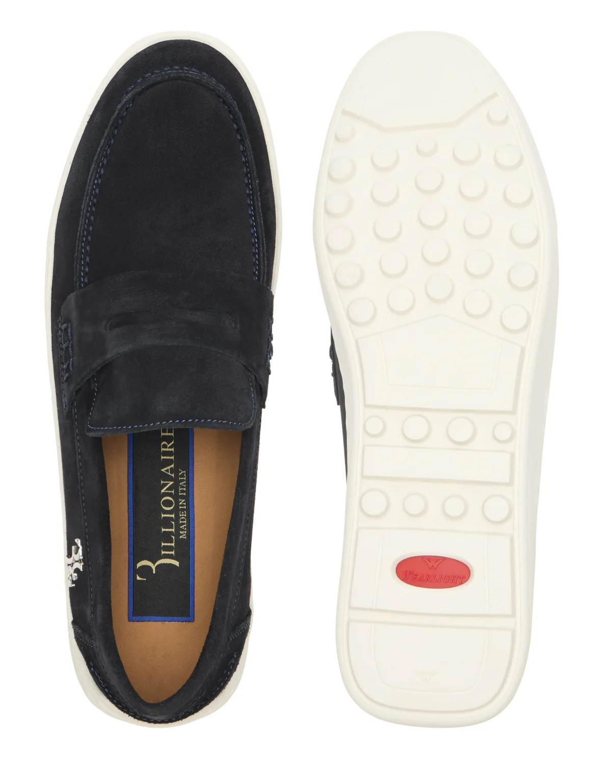 Rafia Suede Loafers, цвет: Синий