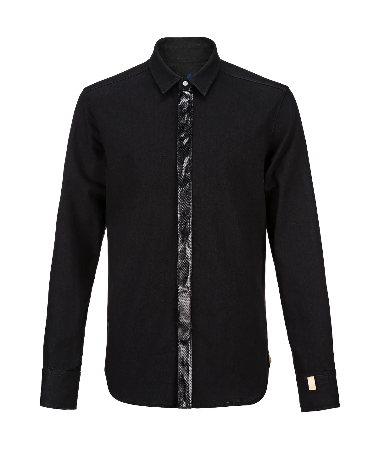 Denim Shirt Ls Crest, цвет: Черный