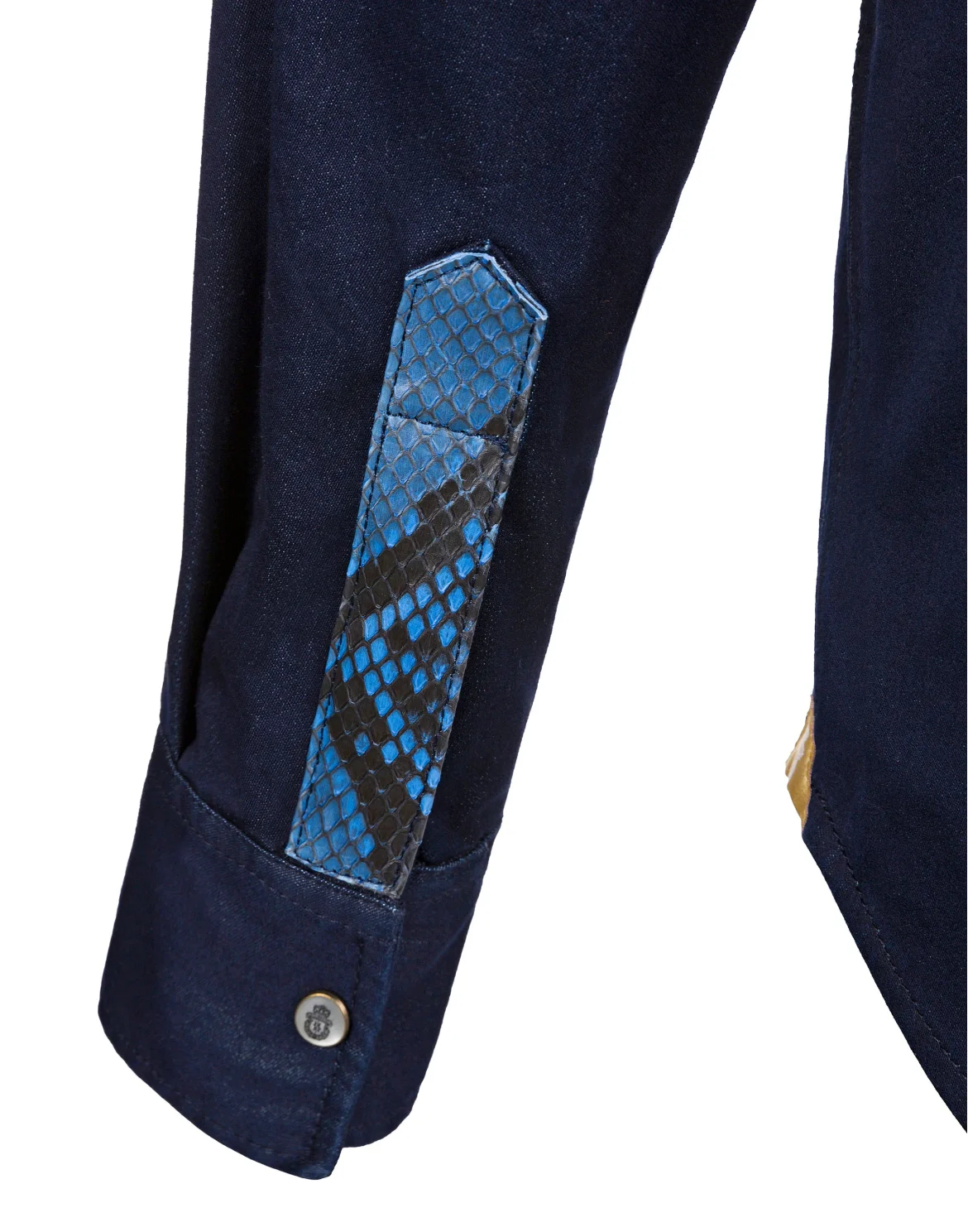 Denim Shirt Ls Crest, цвет: Синий