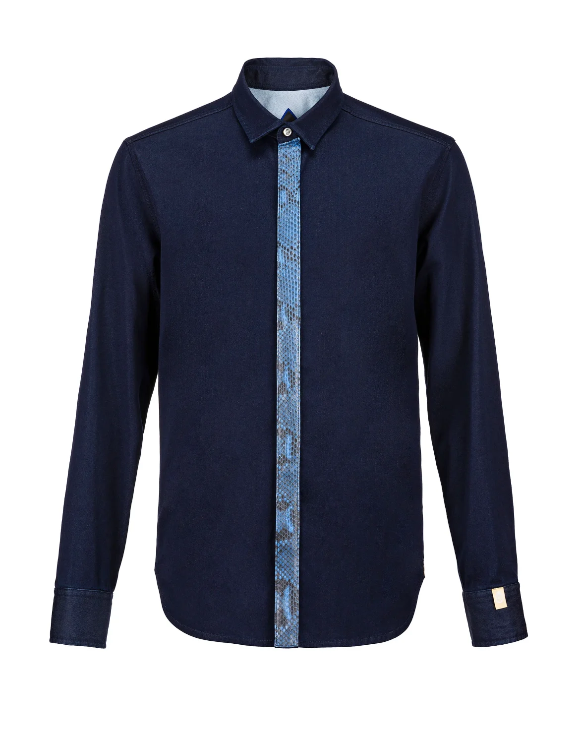 Denim Shirt Ls Crest, цвет: Синий