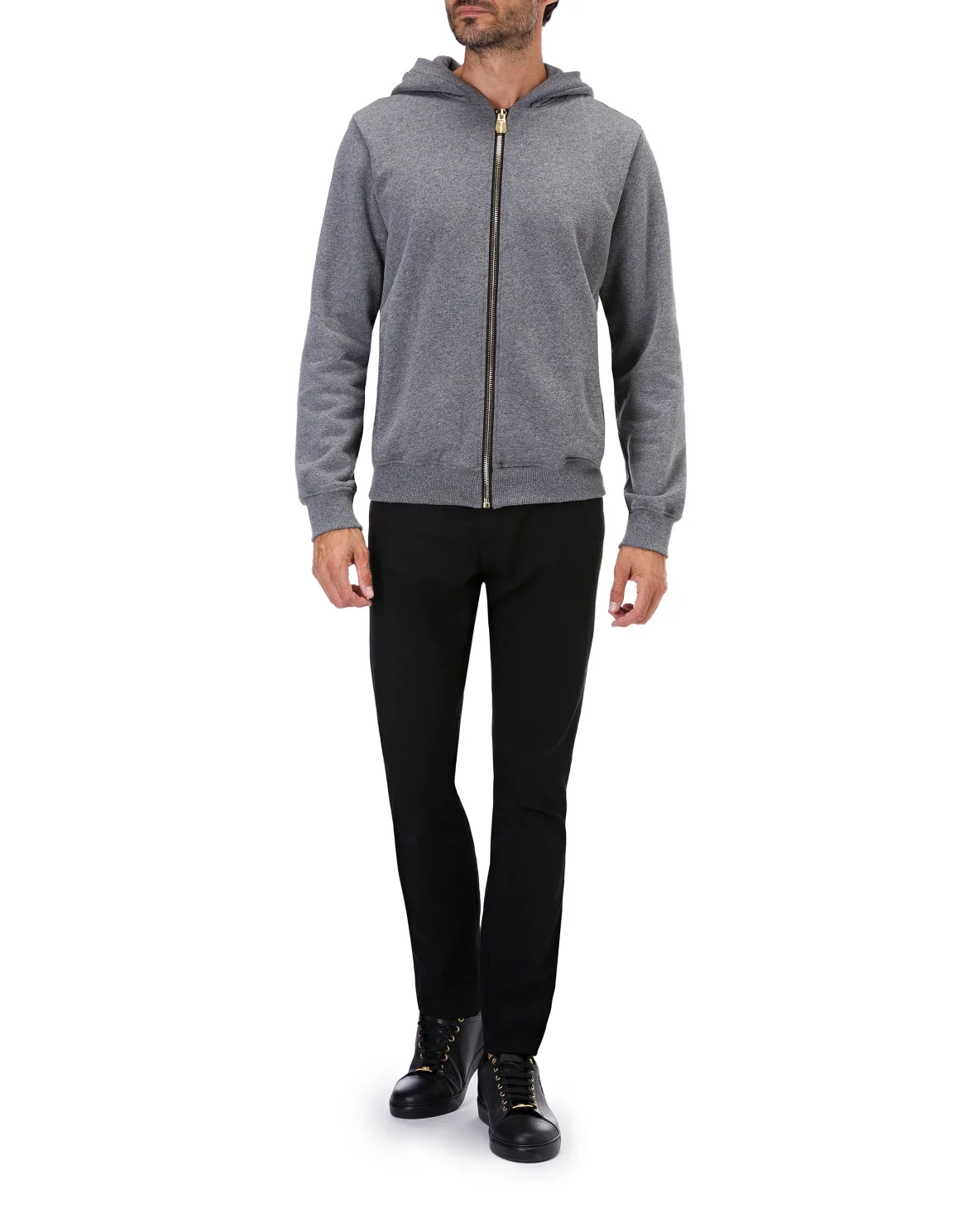Hoodie Sweatjacket Double Lion, цвет: Серый