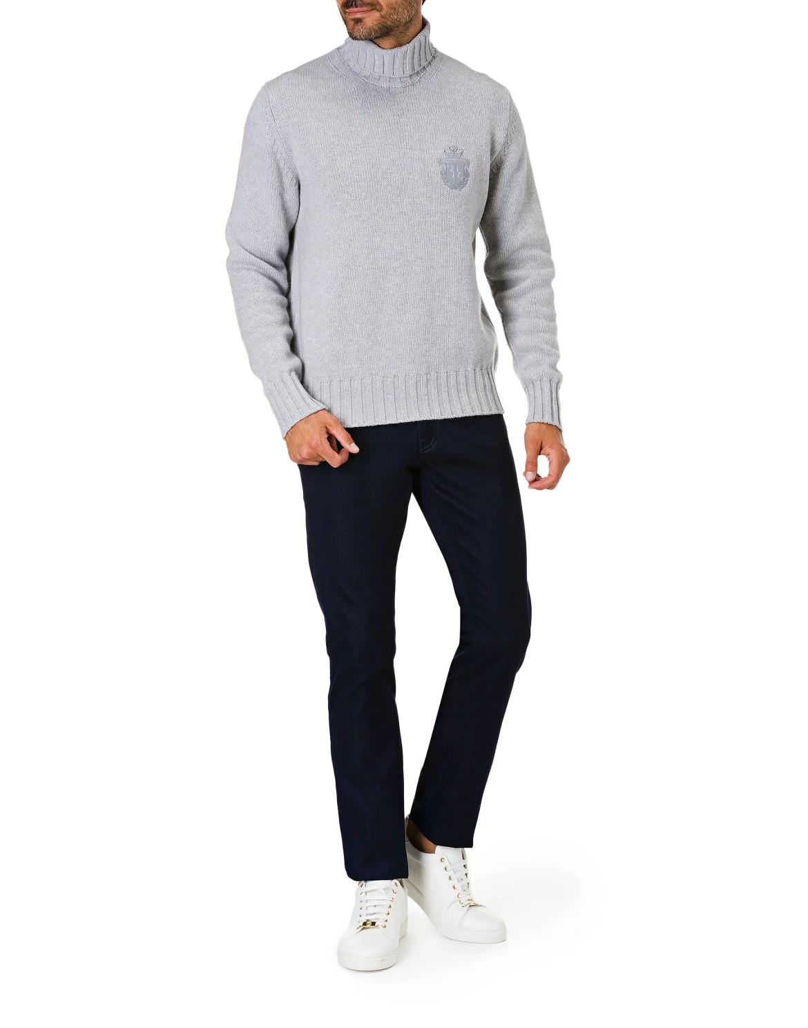 Turtle Neck LS Crest, цвет: Серый