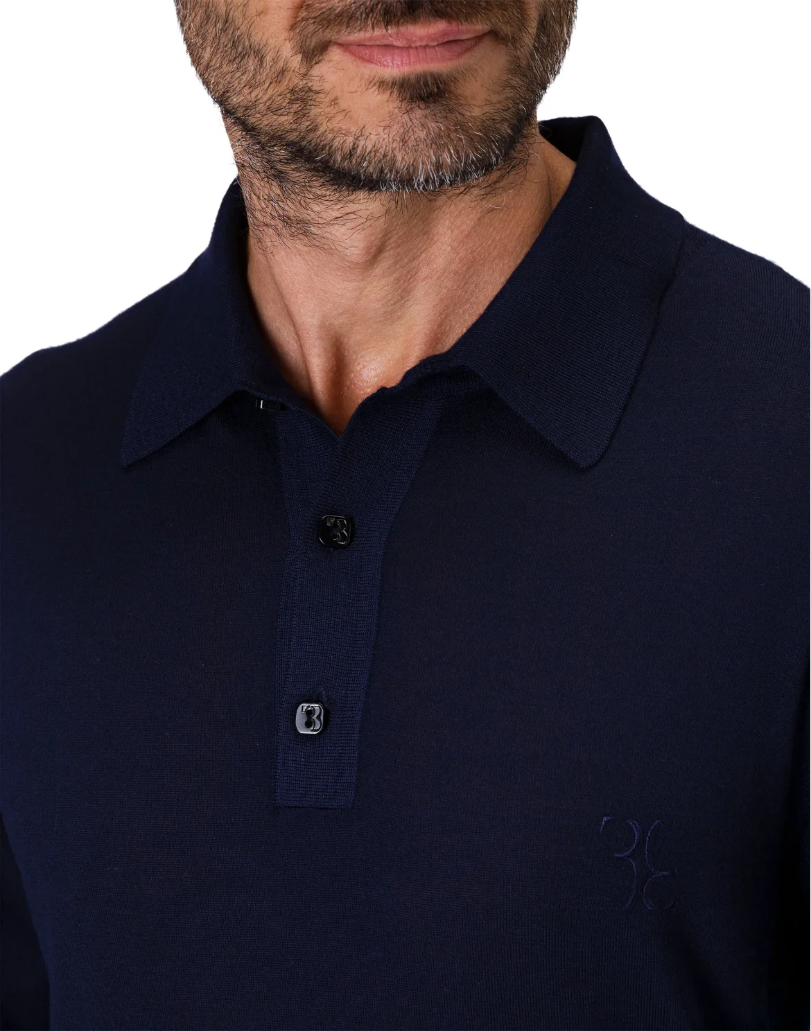 Pullover Polo-Neck LS Double B, цвет: Синий