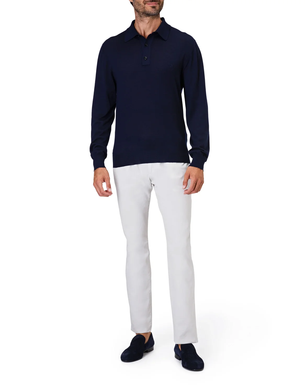 Pullover Polo-Neck LS Double B, цвет: Синий
