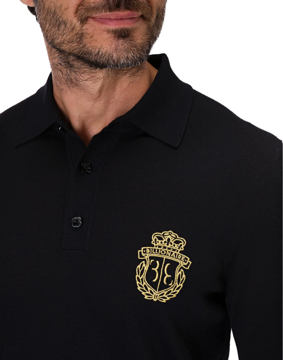 Pullover Polo-Neck LS Crest, цвет: Черный