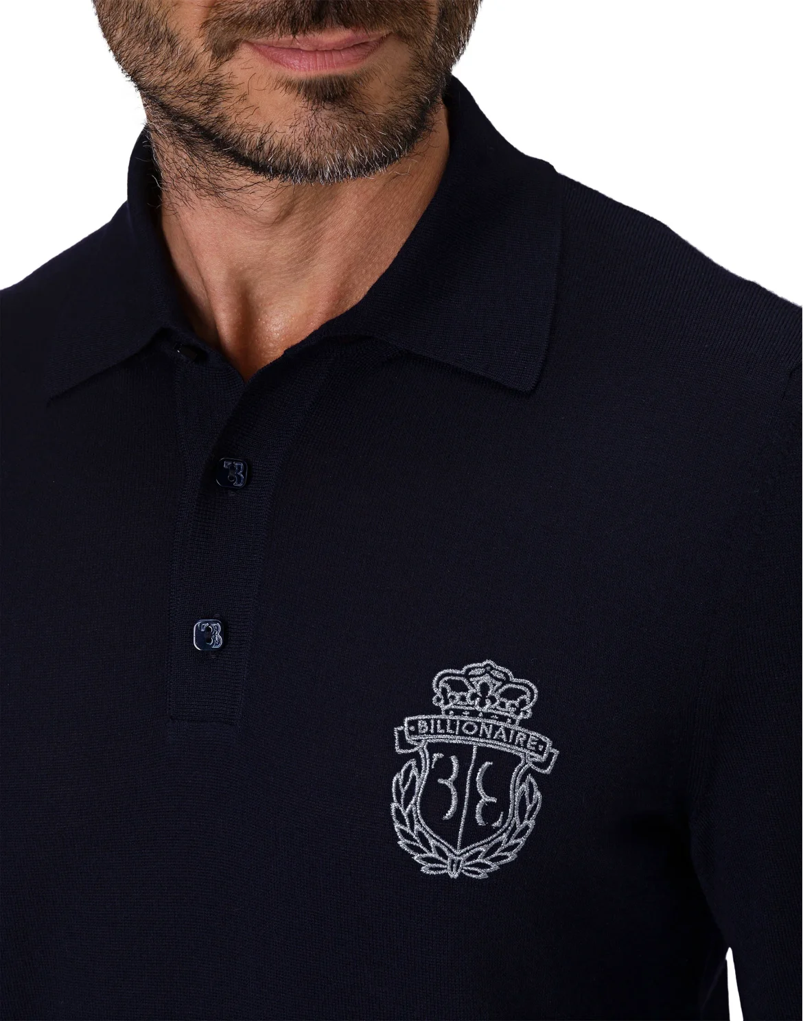 Pullover Polo-Neck LS Crest, цвет: Синий