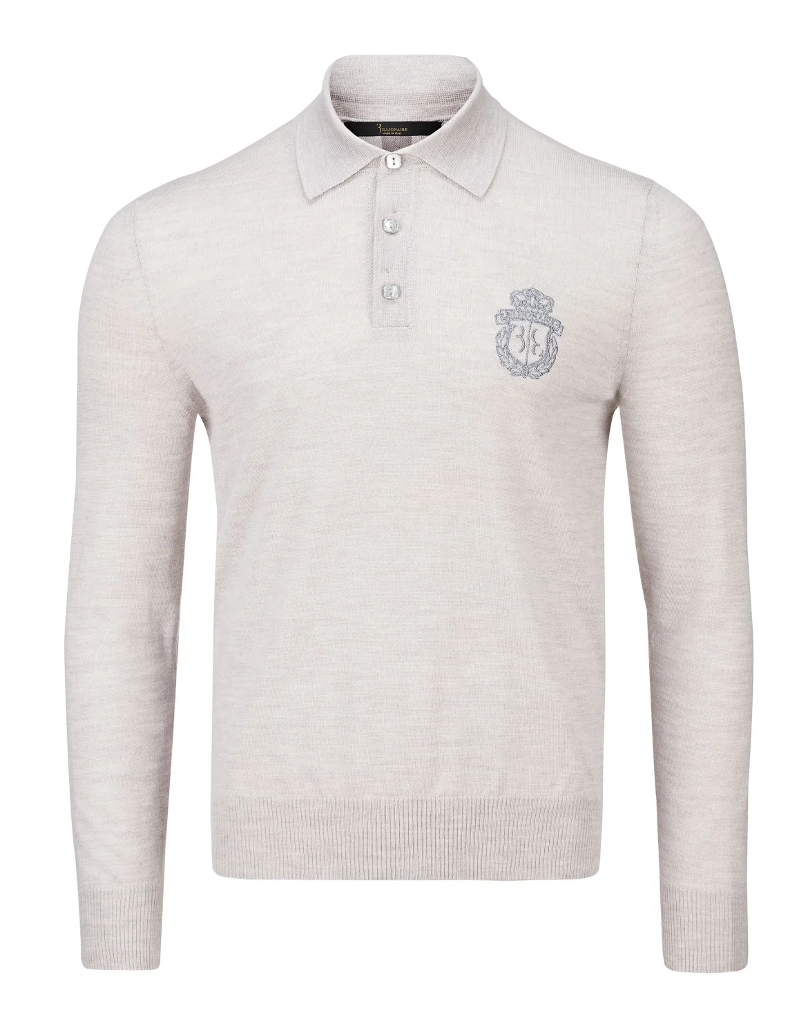 Pullover Polo-Neck LS Crest, цвет: Серый