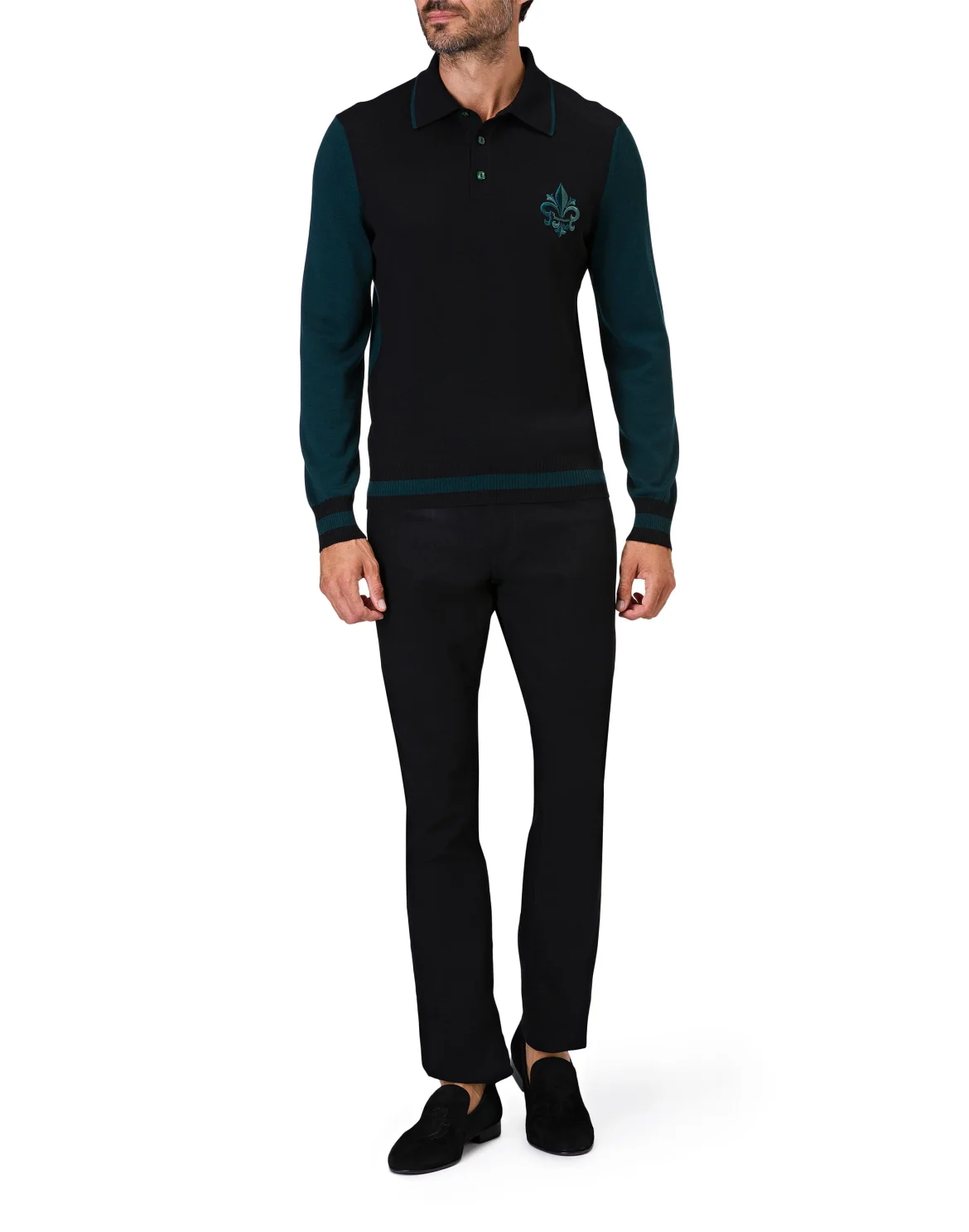 Pullover Polo-Neck LS Giglio, цвет: Черный