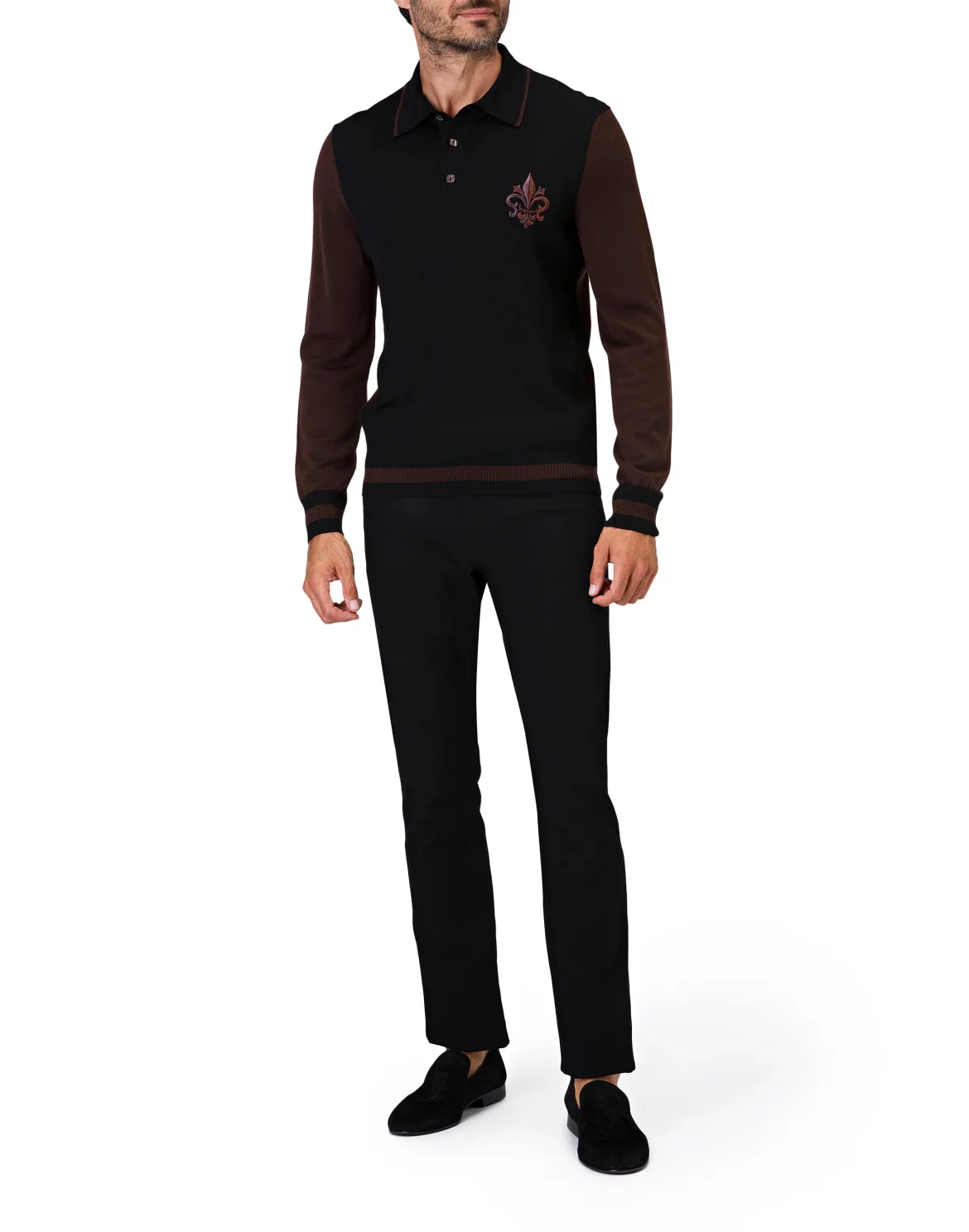 Pullover Polo-Neck LS Giglio, цвет: Черный