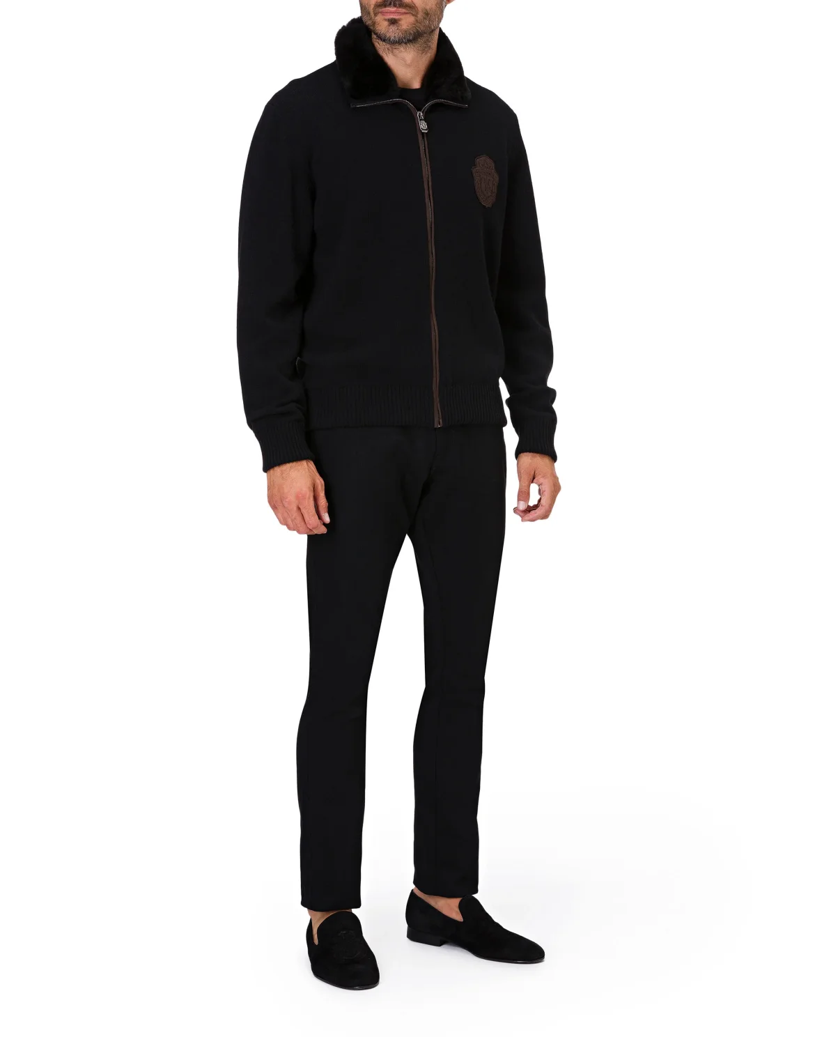 Pullover full zip Crest, цвет: Черный