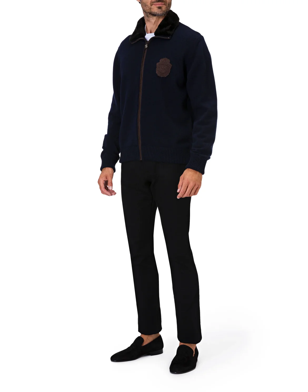 Pullover full zip Crest, цвет: Синий
