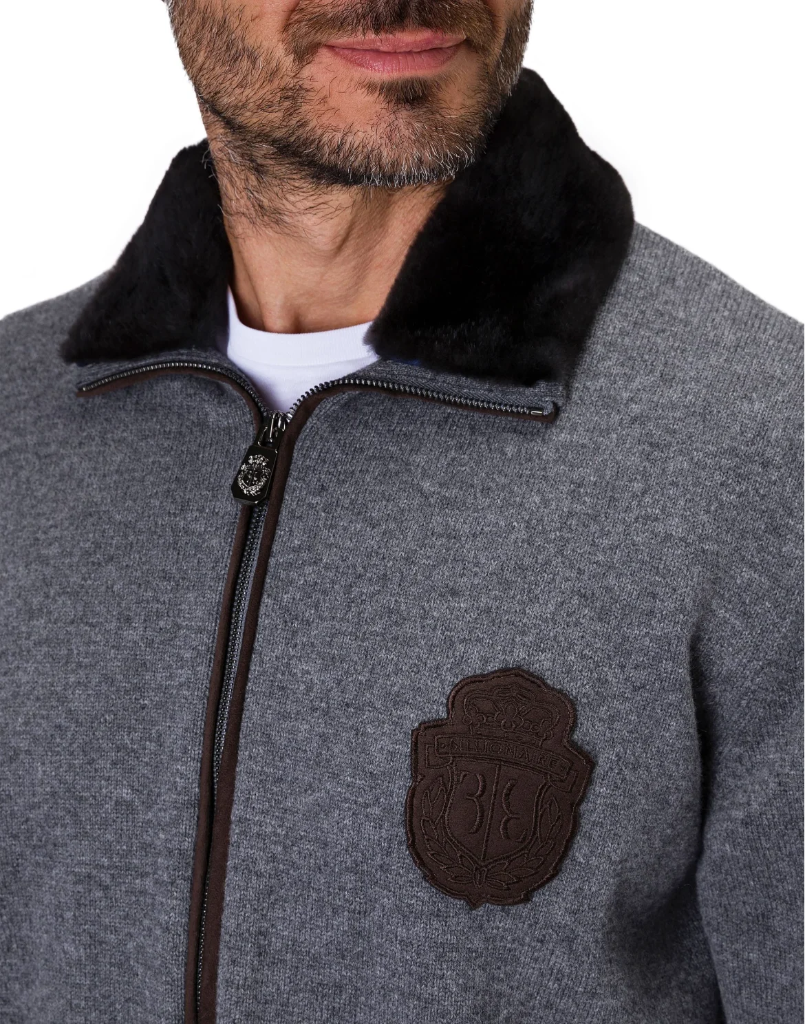 Pullover full zip Crest, цвет: Серый