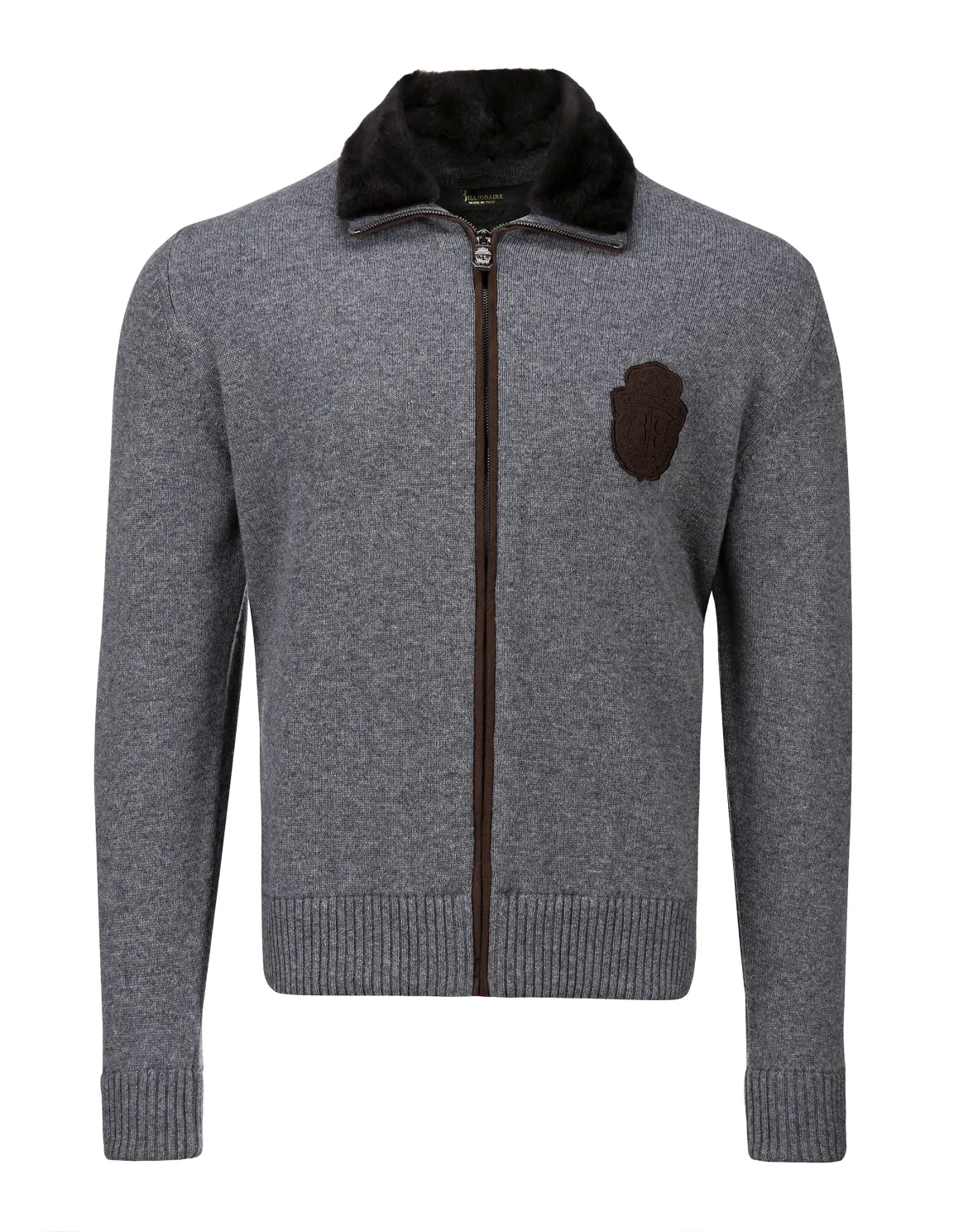 Pullover full zip Crest, цвет: Серый