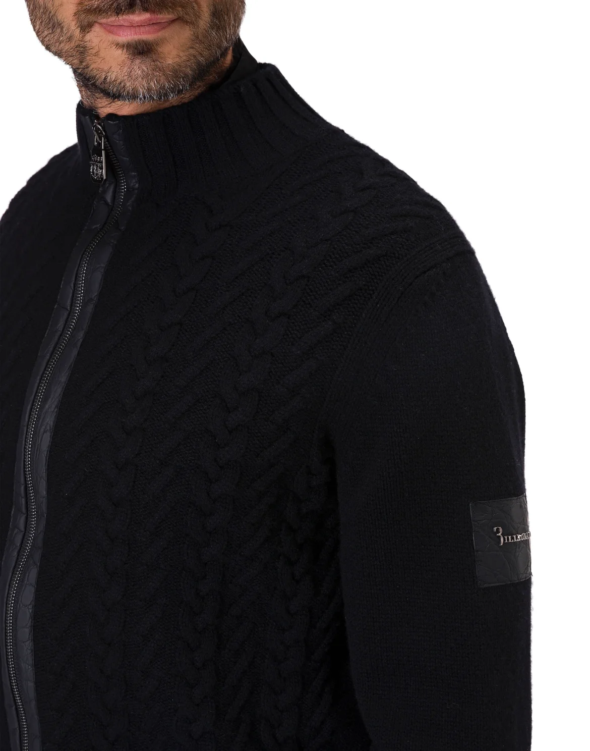 Pullover full zip Statement, цвет: Черный