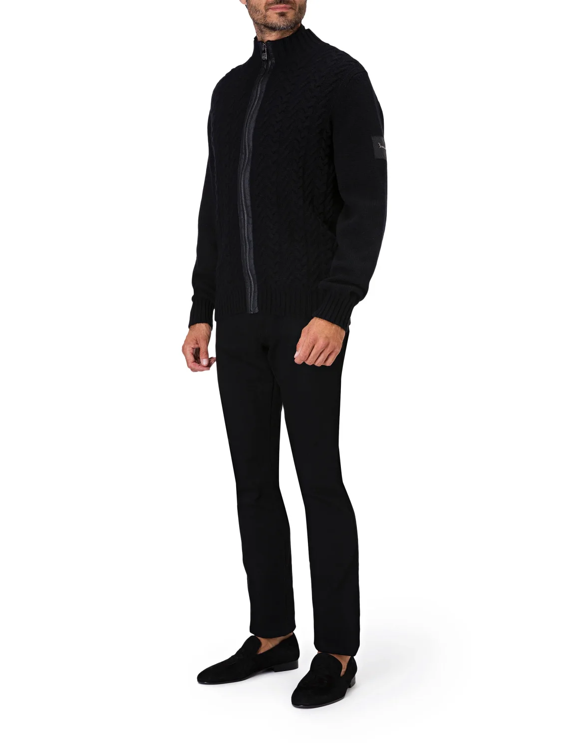 Pullover full zip Statement, цвет: Черный