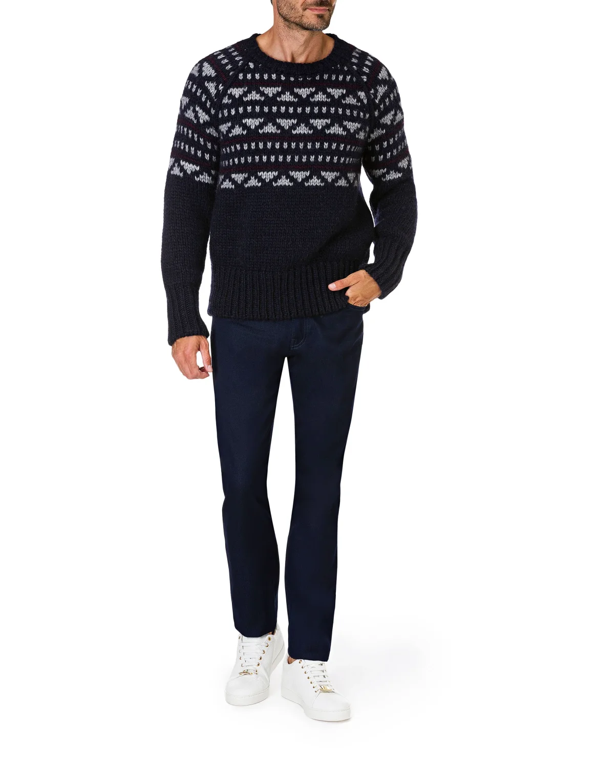 Pullover Round Neck LS Winter Club, цвет: Синий