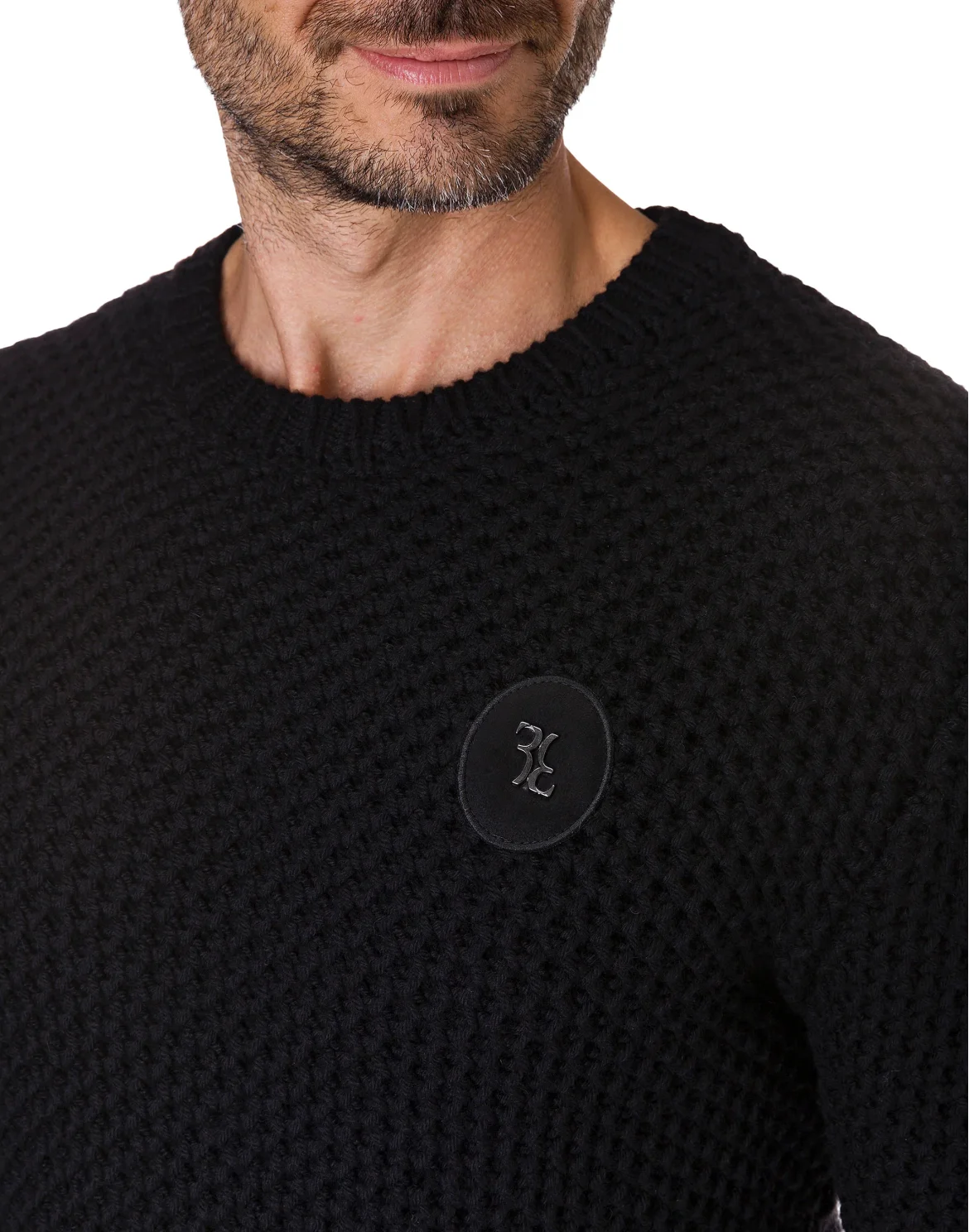 Pullover Round Neck LS Double B, цвет: Черный