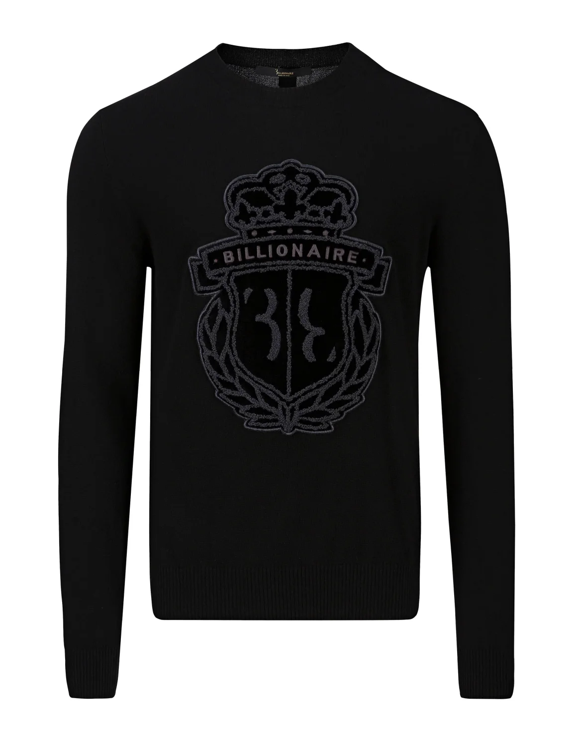 Pullover Round Neck LS Crest, цвет: Черный