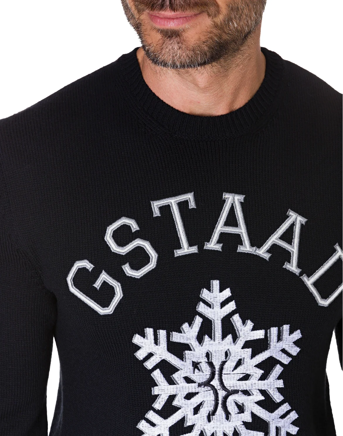 Pullover Round Neck LS Winter Club, цвет: Черный