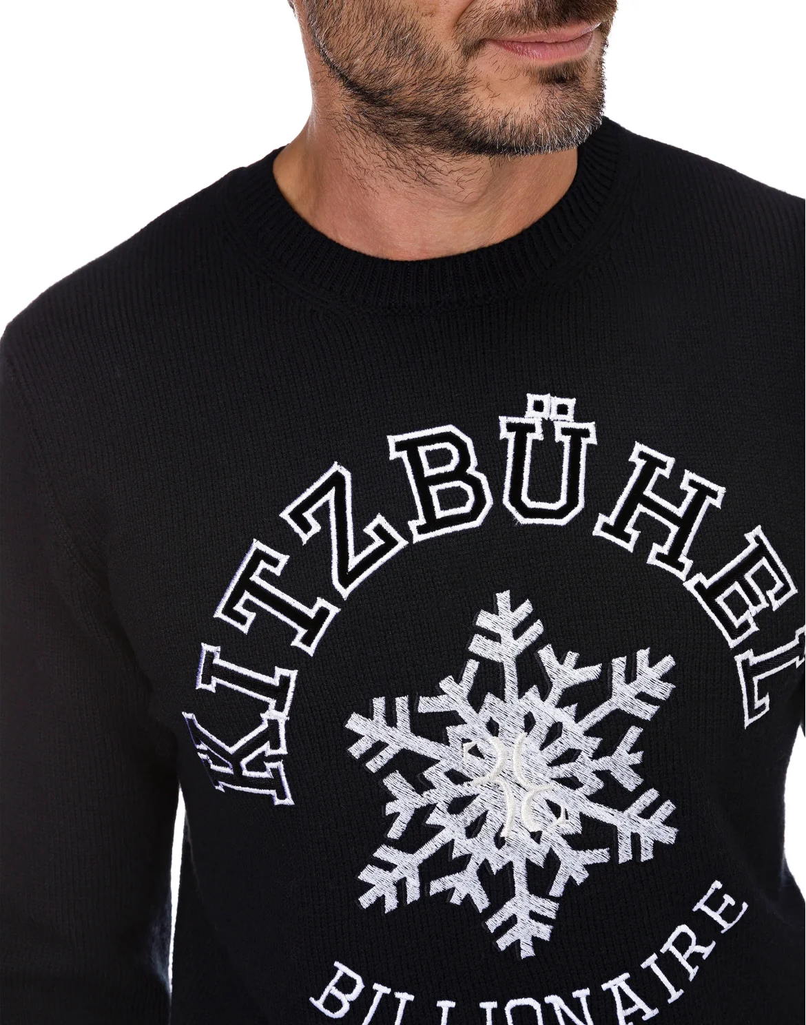 Pullover Round Neck LS Winter Club, цвет: Черный