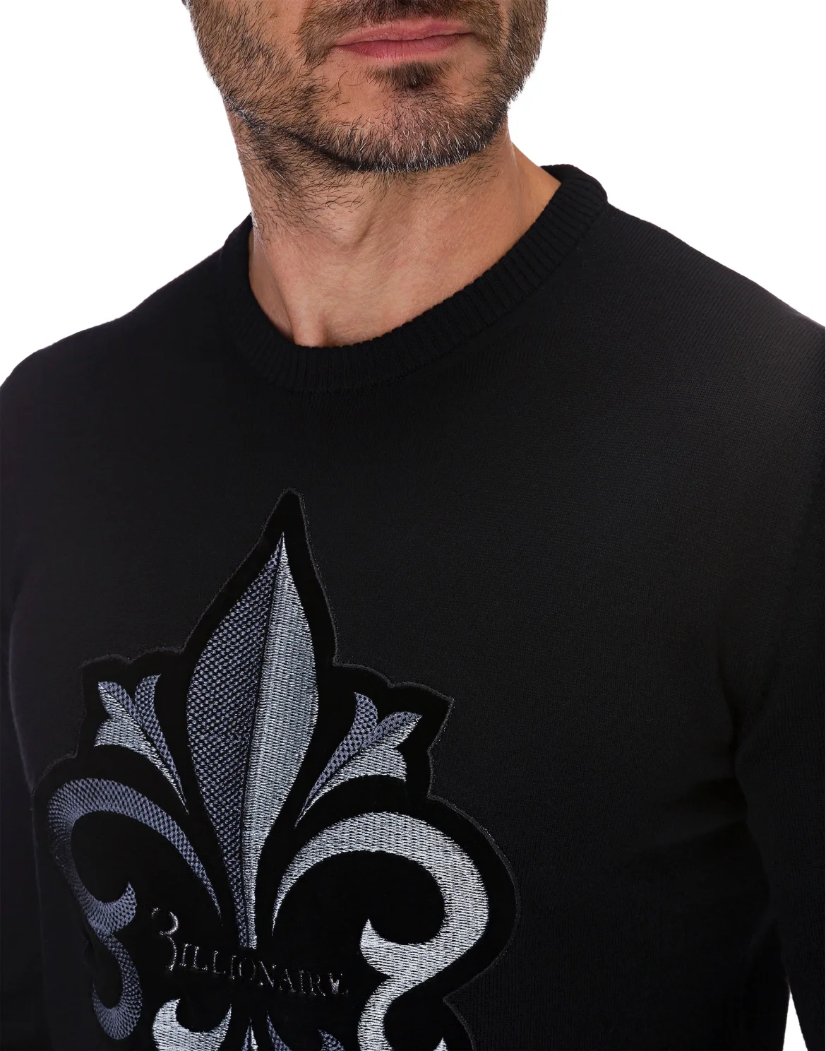 Pullover Round Neck LS Giglio, цвет: Черный