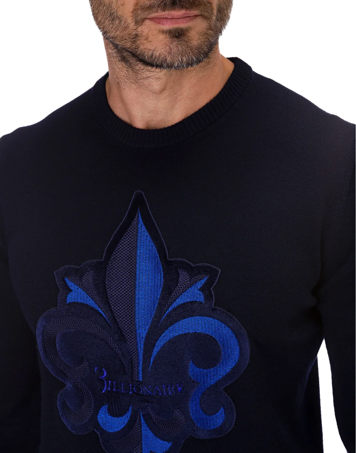 Pullover Round Neck LS Giglio, цвет: Синий
