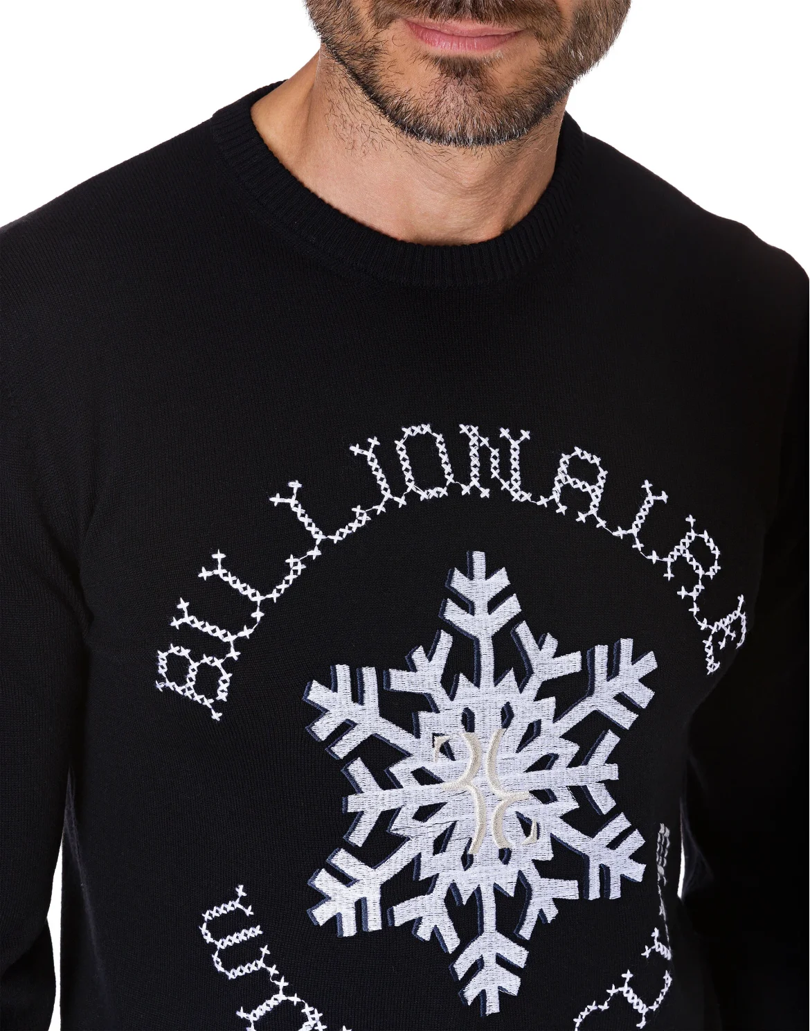 Pullover Round Neck LS Winter Club, цвет: Черный