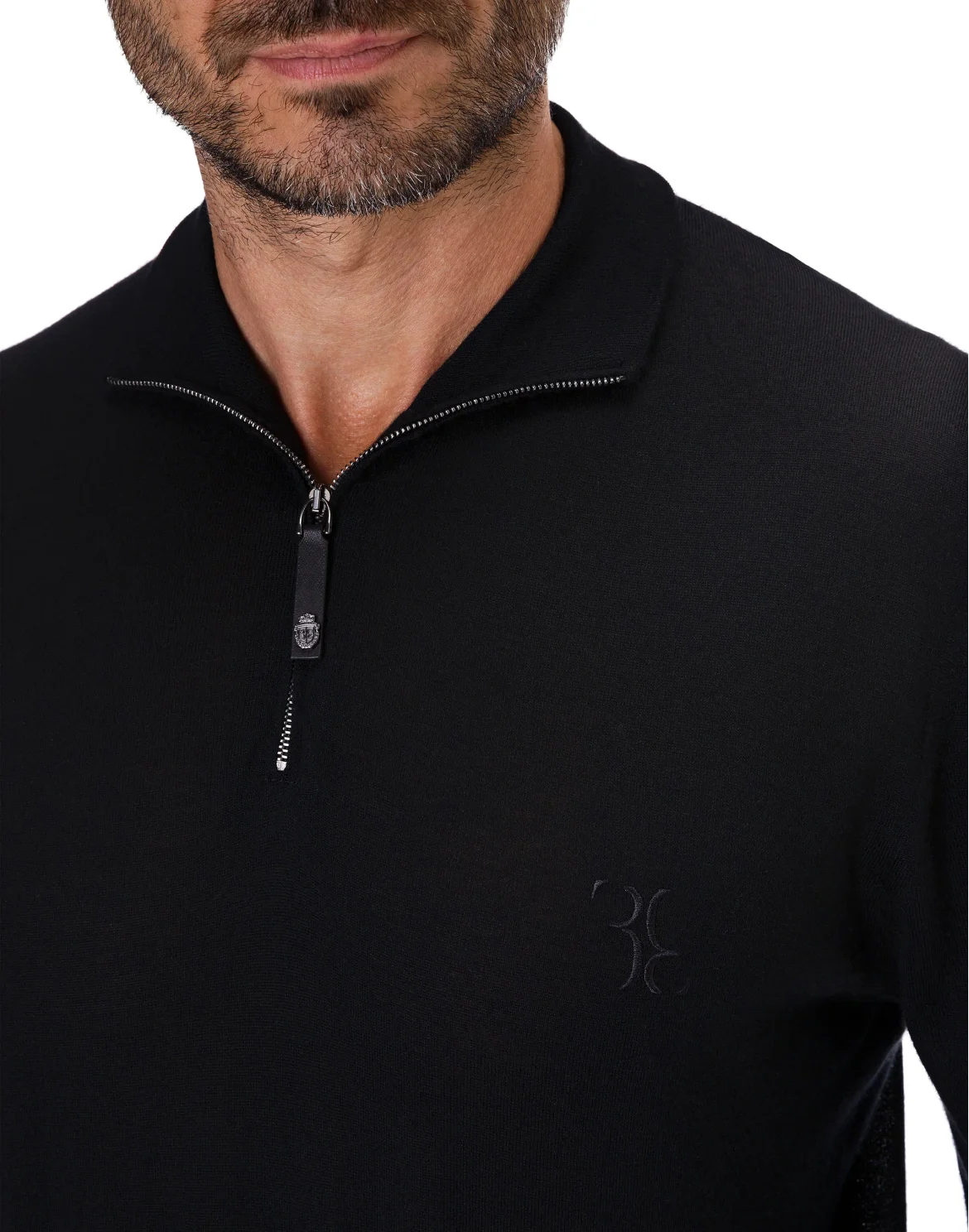 Pullover zip mock Double B, цвет: Черный