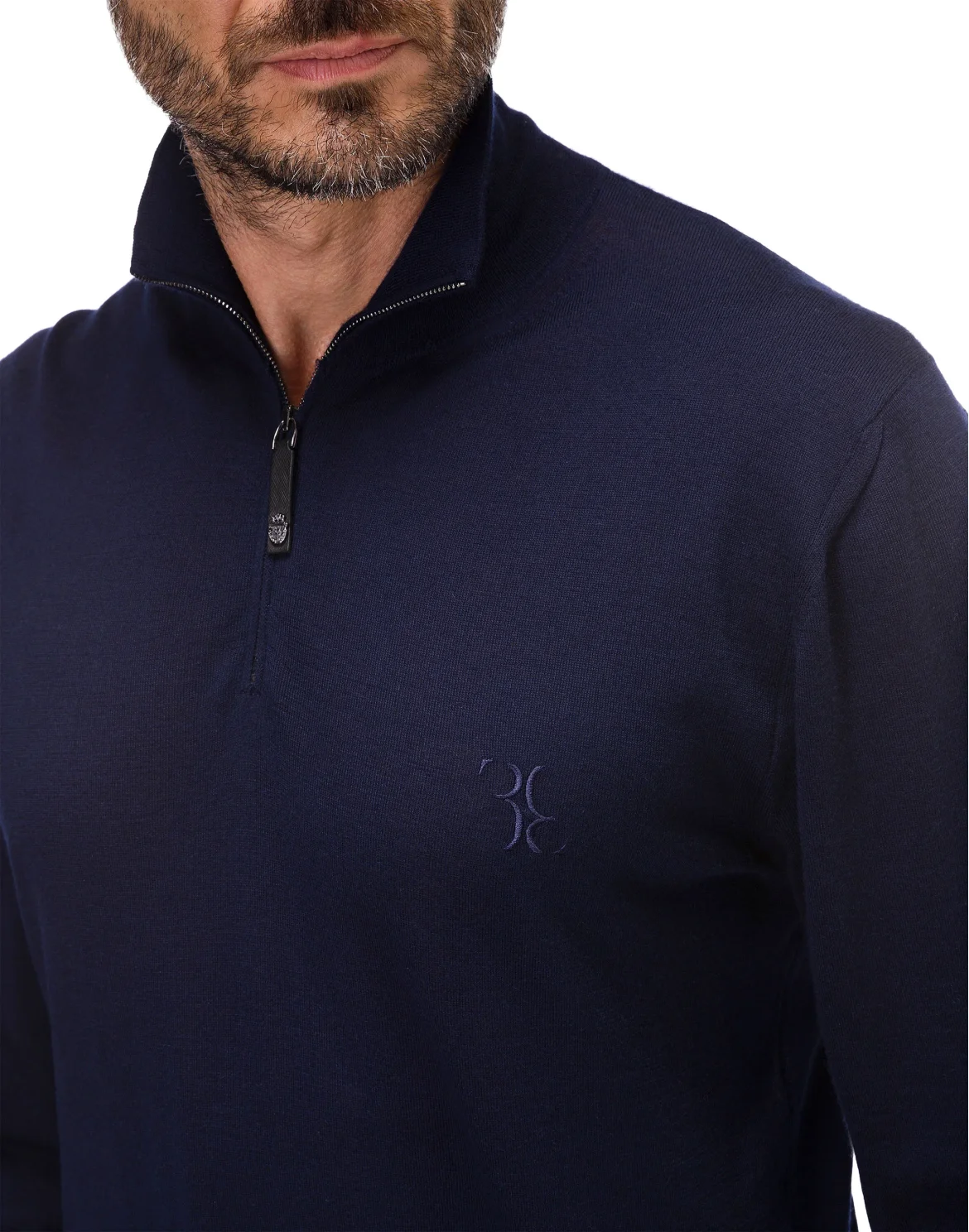 Pullover zip mock Double B, цвет: Синий