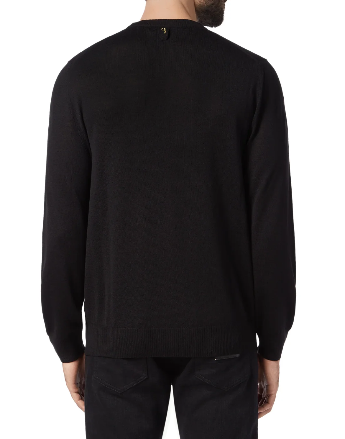 Pullover Round Neck LS Crest, цвет: Черный