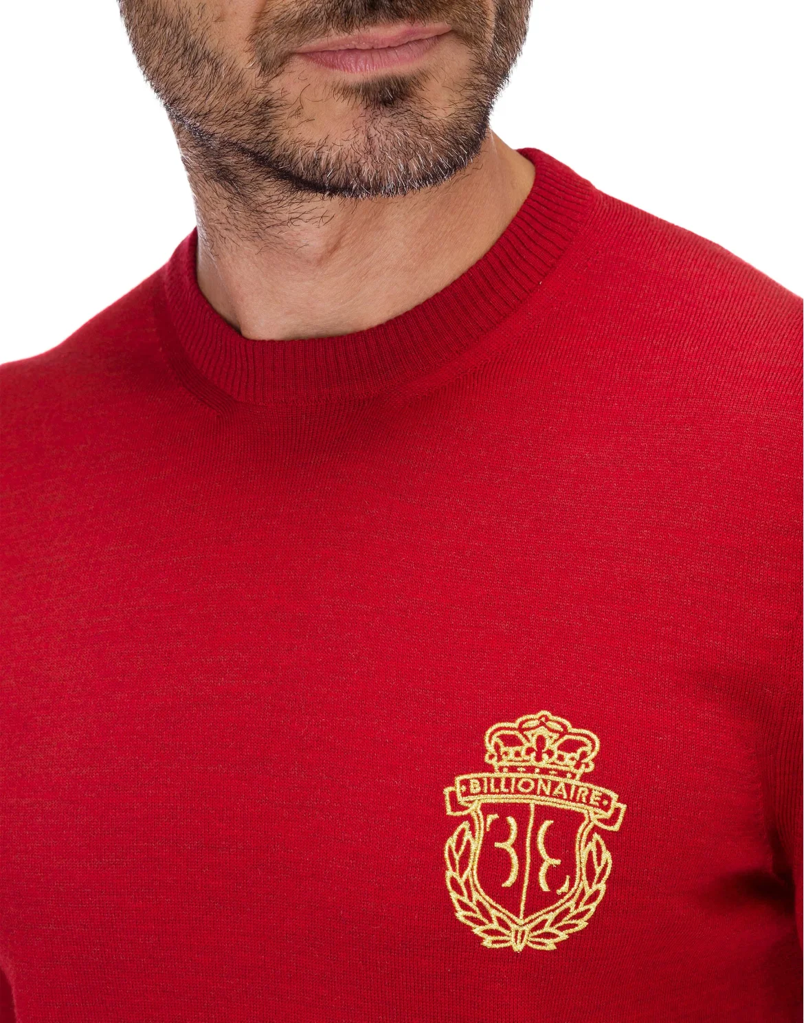 Pullover Round Neck LS Crest, цвет: Красный