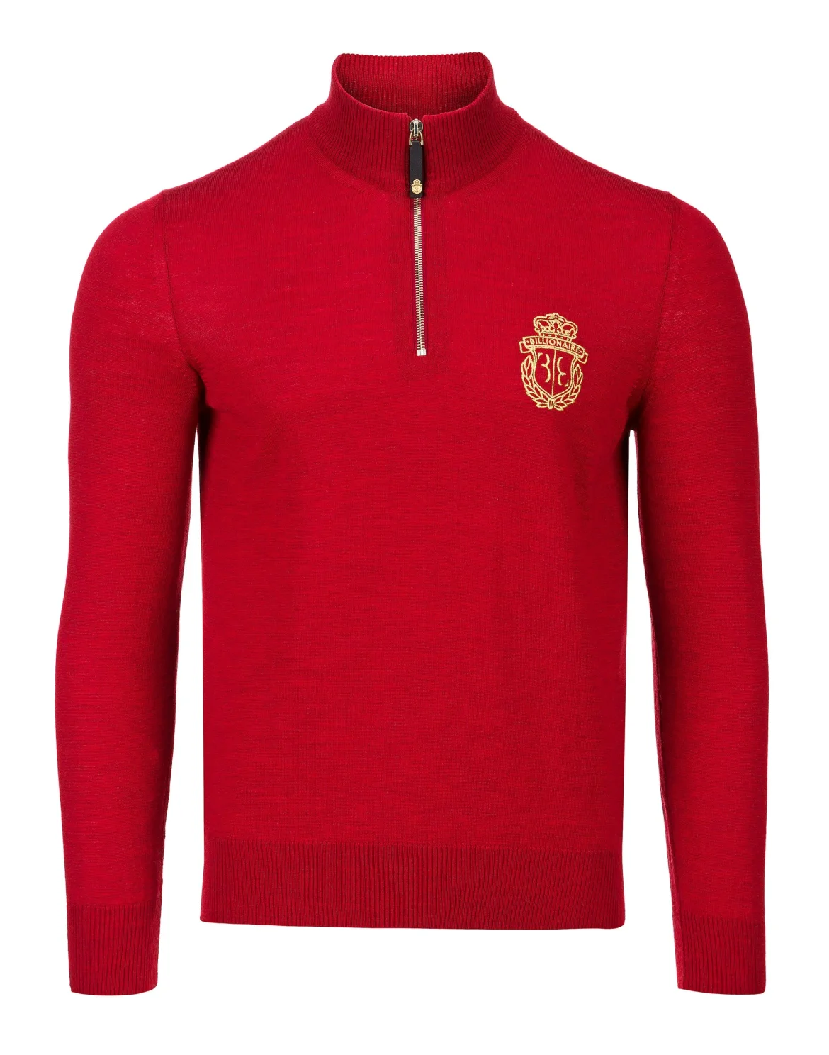 Pullover zip mock Crest, цвет: Красный