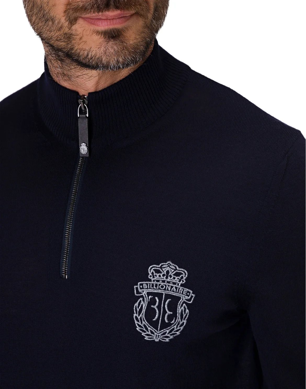 Pullover zip mock Crest, цвет: Синий