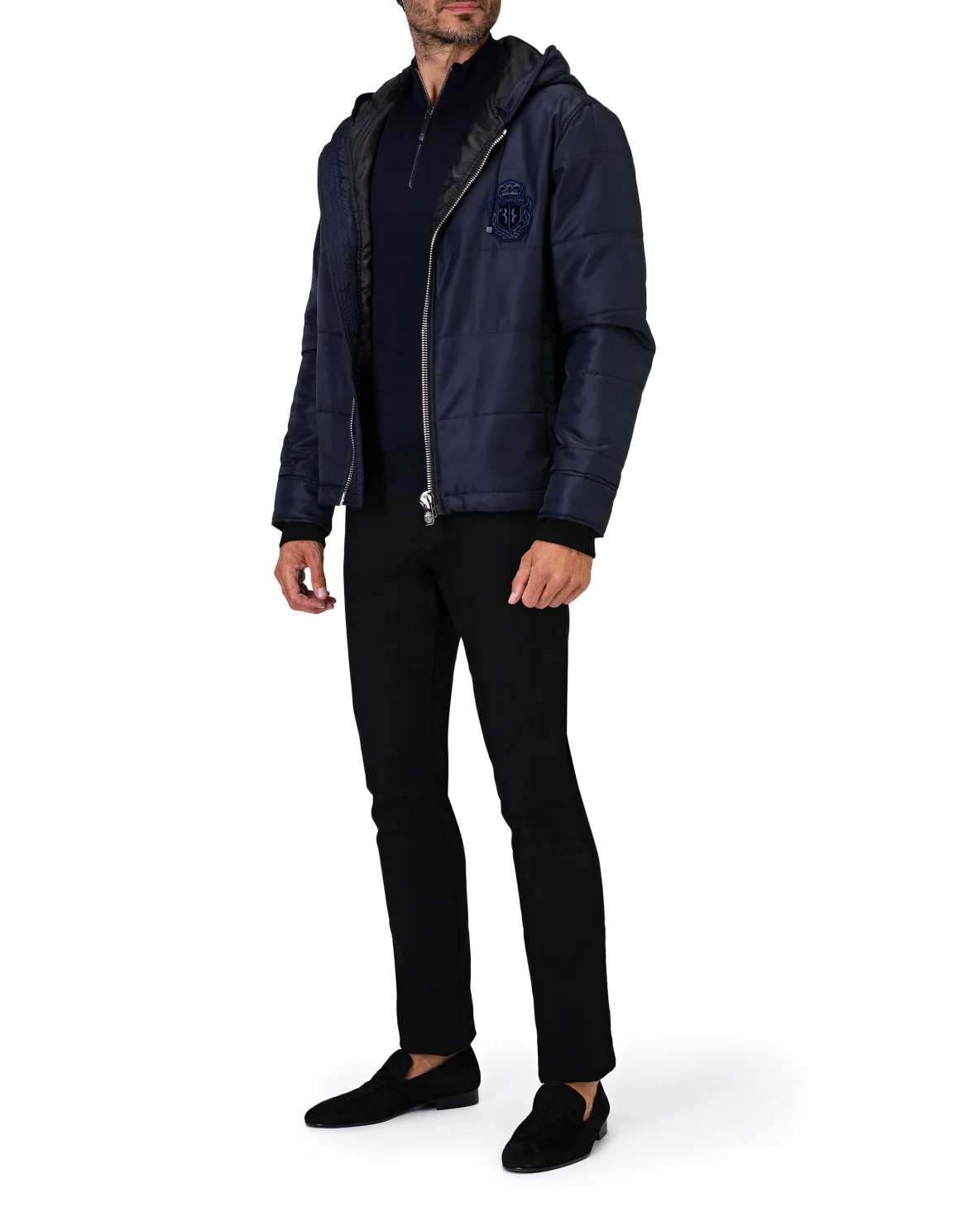 Pullover zip mock Crest, цвет: Синий