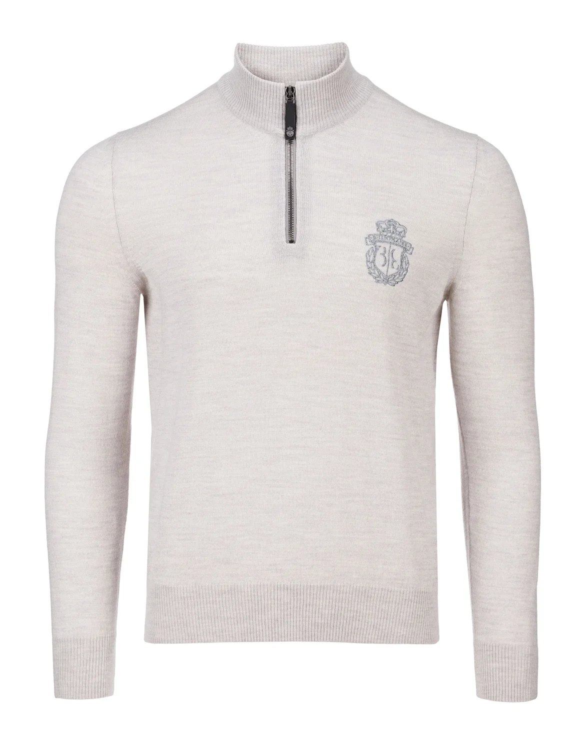 Pullover zip mock Crest, цвет: Серый