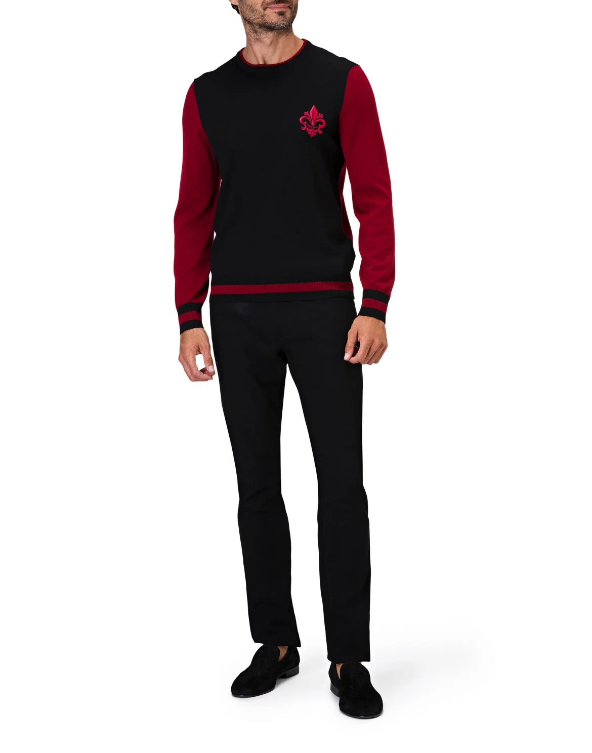 Pullover Round Neck LS Giglio, цвет: Черный