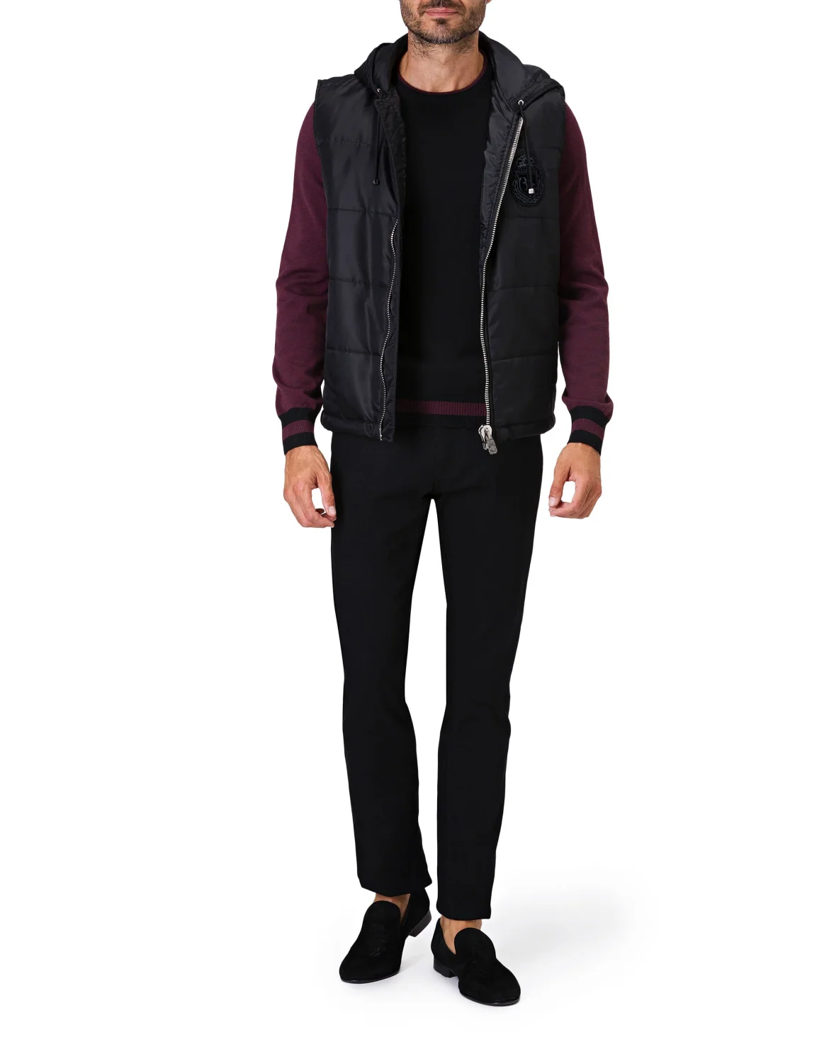 Pullover Round Neck LS Giglio, цвет: Черный