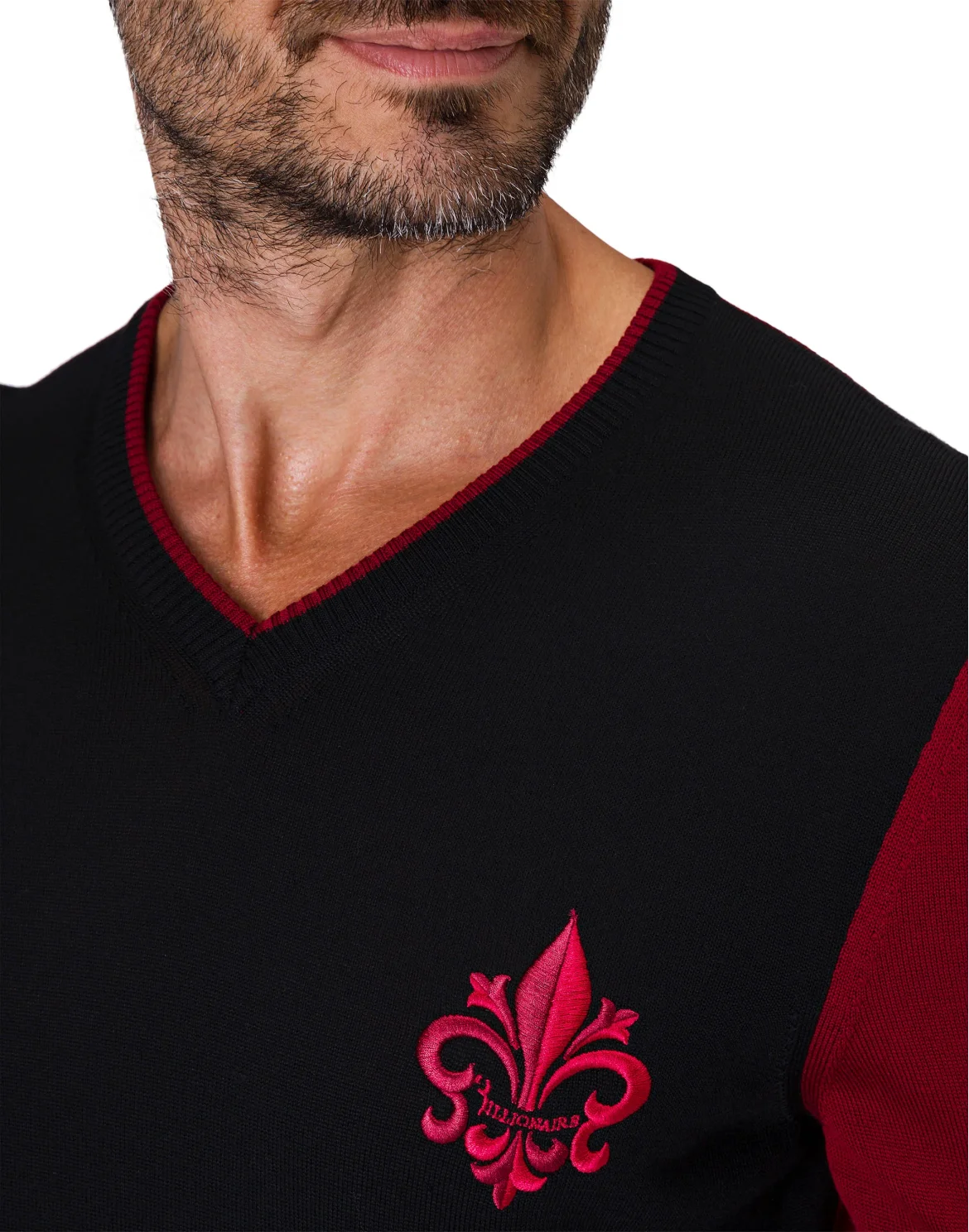 Pullover V-Neck LS Giglio, цвет: Черный
